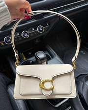 Coach Tabby Shoulder Bag 20 - Pebbled Leather/Brass/Chalk picture