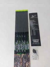 12pk Carbon Express Pile Driver Hunter 250 Uncut Shafts w/ Inserts: T1312 NEW picture