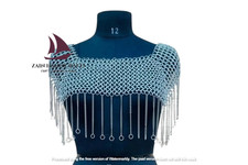 ZAIN Medieval Women's Chainmail Armor Top SCA Costume Stylish Top Mother Gift picture