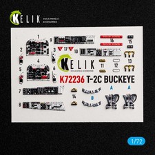 1/72 Kelik K72236 T-2C BUCKEYE  -  interior 3D decals for Wolfpack kit picture
