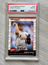 2001 Donruss The Rookies #R97 Albert Pujols PSA 8 NM-MT picture