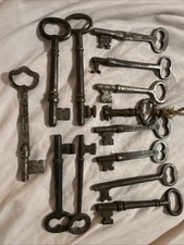 13 Vintage Antique Keys & 1898 Patented Lockwood picture