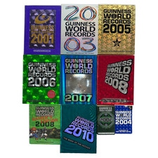 Guinness World Records Books Set Lot 2001 - 2010 Hardcover Softcover Bundle picture