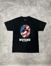 Wu-Tang Clan T-Shirt Ghost Jason Mask  USA Flag Logo Black Men's Size L Wu Wear picture