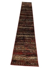 Unique Loom Saturn Collection Abstract Runner Rug 12 x 2.25 foot Multicolor/Red picture