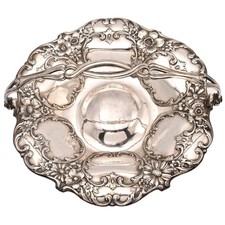 HOMAN Baroque Original Vintage Signed Silverplate Centerpiece Repousse Bowl picture