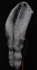 ONE LEFT Saga Furs Black Frost Fox Massive Handmade Stole Boa Shoulder Wrap 86