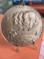 Vtg Apollo 2 Man’s First Lunar Landing Bronze Medallion Coin  picture