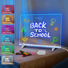 LED Note Board with 7 Colors, Includes Adapter, 13