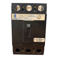 CHALLENGER CUTLER HAMMER CD CD3125W 3 Pole 125 Amp 240V Circuit Breaker picture
