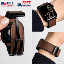 Leather Magnetic Watch Band for Apple Watch Ultra 49mm Series 10 9 8 7 SE USA picture