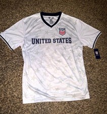 Icon Sports USA United States Soccer Jersey Men's Size L White Stars NWT picture