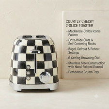 MacKenzie-Childs Courtly Check 2-Slice Toaster Hand Painted picture