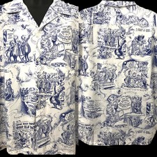 Vintage Hawaiian Shirt Cartoon Print Novelty Fun picture
