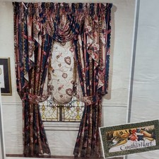Vtg Cannon Royal Family Victorian Style Curtain Set of 2 Cynthia Hart Floral picture