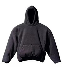 Yeezy x Gap x Balenciaga 32 Polar Fleece Hoodie Black Medium NIB picture