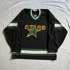 Vintage 90s Dallas Stars CCM Maska Air Knit Away NHL Hockey Jersey Size L picture