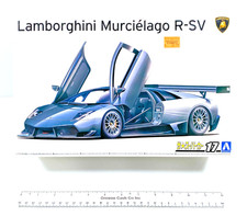 Aoshima 1/24 The Super Car 2010 Lamborghini Murcielago R-SV Plastic Model Kit picture
