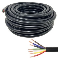 Heavy Duty 14 Gauge 7 Way Conductor Wire RV Trailer Cable Cord Insulated Copper picture