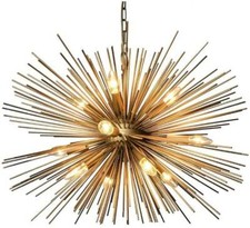 Large Mid Century Modern Brass Antique Chandelier Sputnik Chandelier Light picture