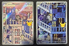 Pokémon TCG Galarian Meowth 141 And Alolan Meowth 139 30th Anniversary NM picture