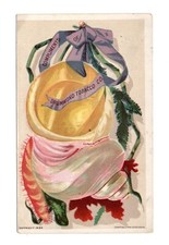 VTG 1883 DRUMMOND TOBACCO CO - PEARL CONCH SHELL - ADVERTISING TRADE CARD picture
