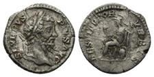 Roman Silver Denarius - Rome 202-210 AD - Septimius Severus picture
