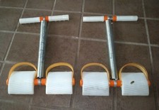 2 Vintage Resistance Exercise Trainer 1970's Spring Action Pull-Up Tension Foot picture