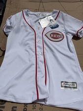 NEW-WITH-TAGS CINCINNATI REDS MAJESTIC FAN FASHION BLANK JERSEY - WOMEN’S SMALL picture