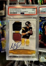 🔥🥵 National Treasures Mason Rudolph Rookie Patch Auto /49 PSA 9 MINT RPA 🥵🔥 picture