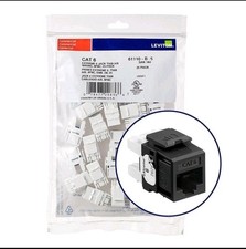 Leviton 61110-BE6 Extreme Cat 6 UTP Quickport Jack Black( 150 pack)  picture