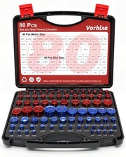 80Pcs Thread Checker Tool Kit Set Gauge Nut Bolt Thread Checker Gauge Tool Set picture