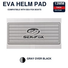 13mm Cushioned Marine Helm Mat for Sea Fox Boats 39x16 Gray over Black picture