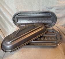 Vintage BAPAROMA 3 Pcs STEAM Baking Master Artisan French Bread Pan Set, 17” picture