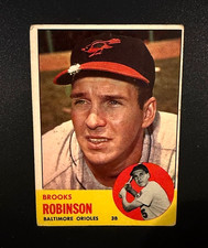 1963 Topps Brooks Robinson #345 Baltimore Orioles HOF Vintage Baseball Card Raw picture