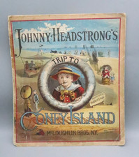 Antique 1882 Johnny Headstrong's Trip to Coney Island McLoughlin Bros Rare Book picture