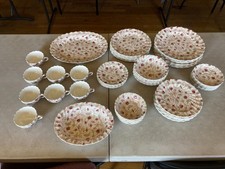 66 pc set of vintage Copeland Spode English china in the Rosebud Chitz pattern picture