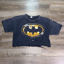 VTG 1989 Official DC Comics Batman Shirt Womens M Single Stitch Distressed Faded picture