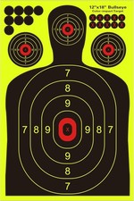 12x18 inch Silhouette Splatter Targets - Bright Fluorescent Yellow Easily 25pk picture