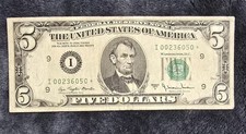1977A $5 Star Note Minneapolis I District Low Run Circulated Rare Five Dollar picture