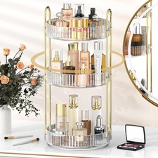 Organizador De Maquillaje Perfumes Cremas Giratorio 360 Para Tocador Baño Oferta picture