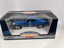 Ertl American Muscle 1970 Ford Mustang Mach 1 Blue Diecast 1 of 2500 1:18 Scale picture