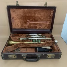 Vintage Evette & Schaeffer American Trumpet With Vincent Mt Vernon Mouthpiece picture