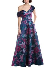 Theia Angelica Midi Dress Women's Blue 8 picture