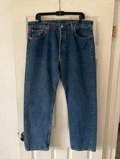 Vintage Levis 501 xx Made in USA May 1999 Dark Wash Straight Leg Jeans  38x30 picture