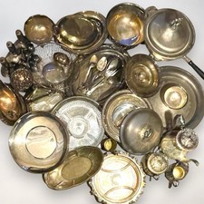 Vintage Silverplate Serving Lot 60+ Pc Wallace Gorham Oneida Rogers Punch Cups picture