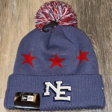 New England Patriots Rivalries New Era NFL Sideline Cuffed Knit Beanie Pom Hat picture