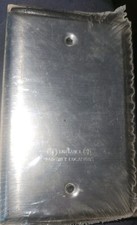 RED DOT ~ Thomas & Betts, S340E, Silver Single-Gang Metal Blank Cover w/Gasket  picture