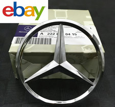 New For Mercedes-Benz Chrome Star Trunk Badge Emblem 3.54in / 90MM Sliver picture