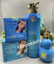 Lait Snapchat Diamond Bleu Lotion, Face Cream, Serum & Soap 4pc Set 💯 Original  picture